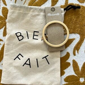 NWT Madewell brushed gold circle hair clasp